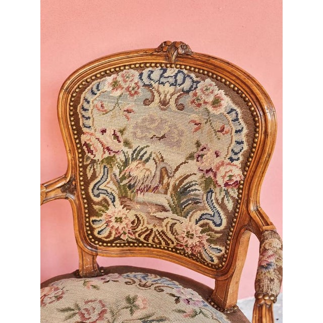 Rococo Armchairs with Tapestry Upholstery, Set of 2 For Sale - Image 4 of 11