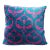 Pink & Blue Turkish Silk Velvet Pillow 20x20 For Sale