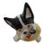 Antique German Novelty French Bulldog/Boston Terrier Porcelain Figurine Featuring an Applied Fly For Sale