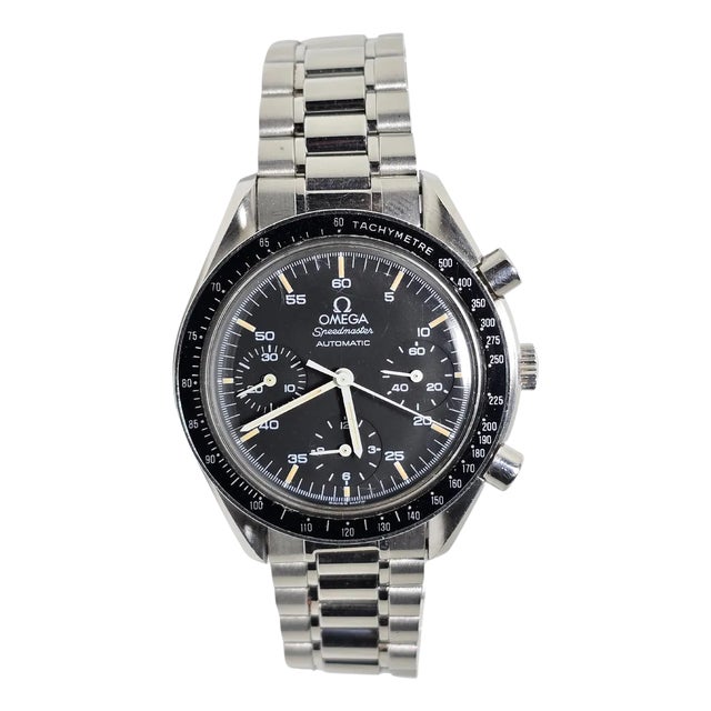 Near Mint Omega Speedmaster 3510.50 Chronograph Black Dial Automatic Watch For Sale