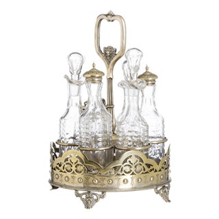 Small Victorian Cruet Set in Shell, 19th Century, Set of 7 For Sale
