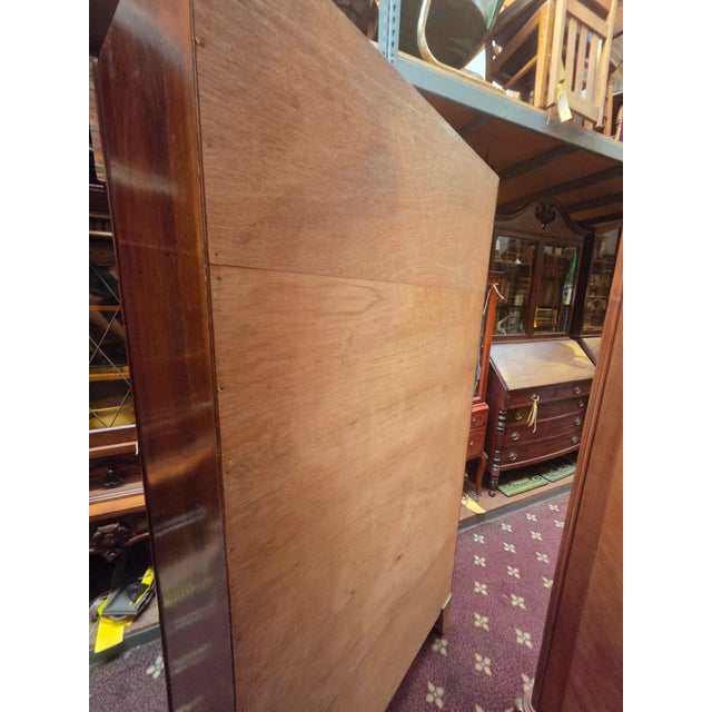 Antique Art Deco Armoire Oak For Sale - Image 4 of 7