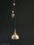 A Victorian era inspired contre-poids pendant lamp that changes the height from 35" down to 55". Brass and copper...