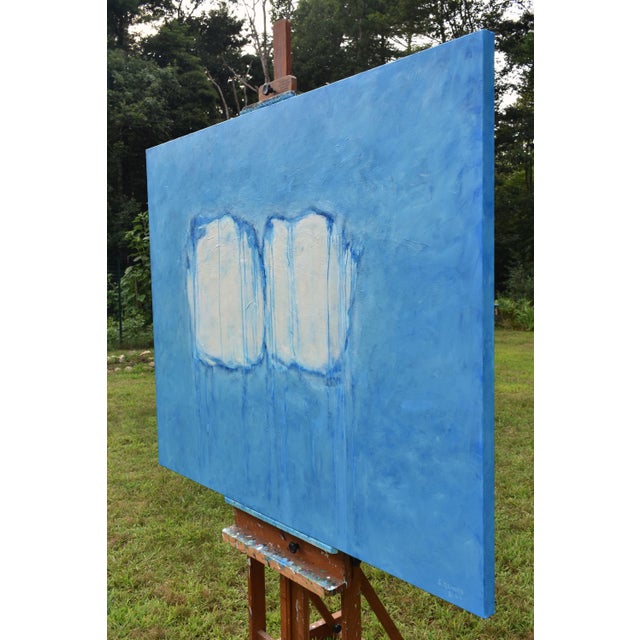 Blue Better Together, by Stephen Remick. Large Contemporary Acrylic Abstract Painting. For Sale - Image 8 of 11