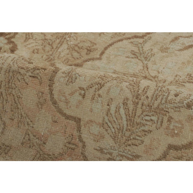 Antique Persian Tabriz Rug With Dense Floral Patterns in Beige - Rug & Kilim For Sale In New York - Image 6 of 7