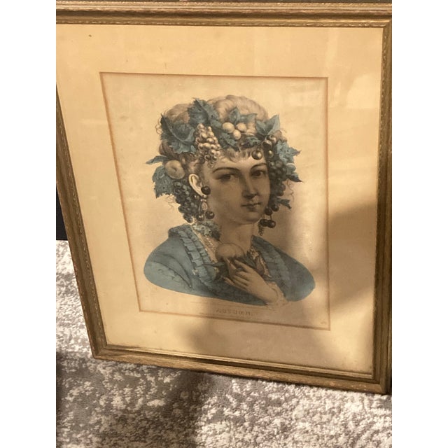 American Americana Autumn” Lithograph. Currier & Ives, Usa, 1870-1871. For Sale - Image 3 of 7