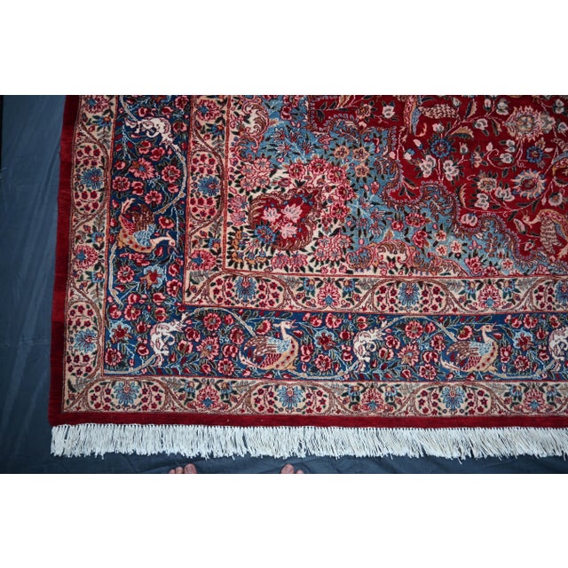1960s Persian Tabriz Hand Knotted Rug 10x13 For Sale - Image 6 of 6