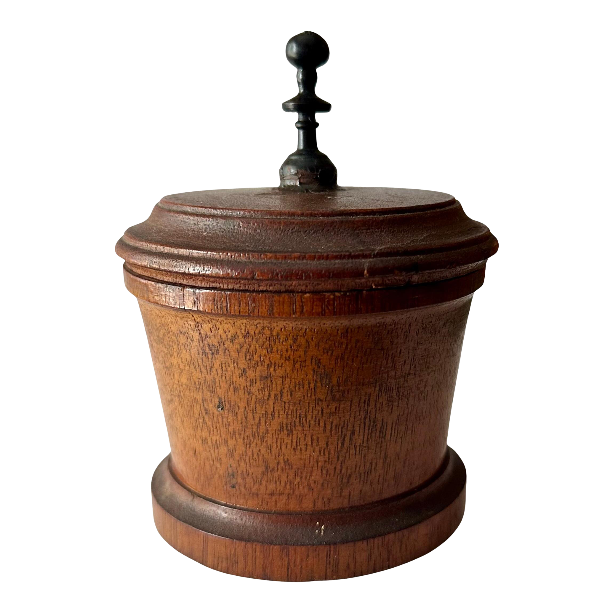 19th Century Turned Wood Tobacco Jar