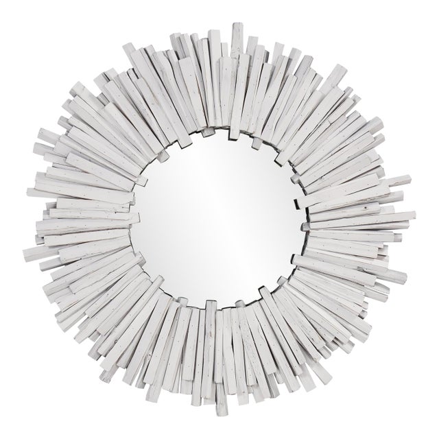 Durango Round White Mirror For Sale