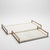 Rectangular Tray in Natural Cream Shagreen With Bronze Patina Brass by R&y Augousti For Sale - Image 9 of 11