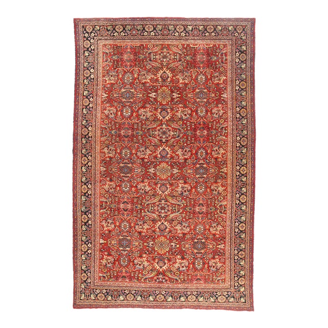Antique Persian Mahal Rug, 10'07 X 17'01 For Sale