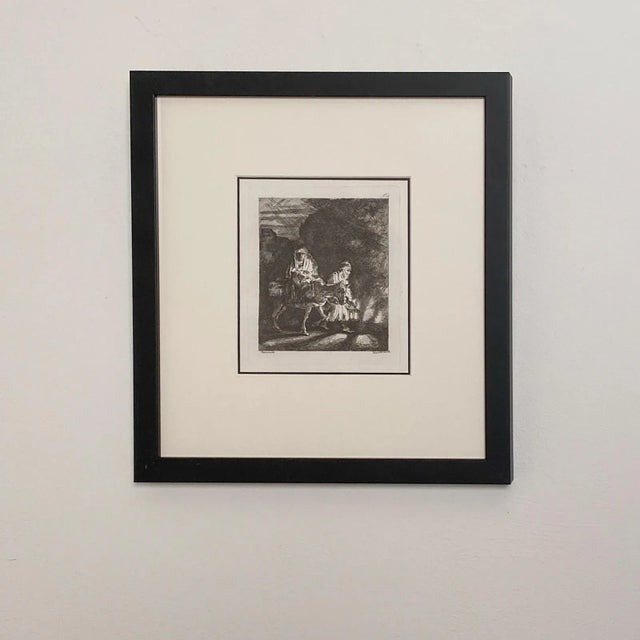 Late 18th Century Late 18th Century Rembrandt Etching #14, by Francesco Novelli For Sale - Image 5 of 5