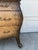 Vintage Louis XV Style Floral Painted Bombe Chest of Drawers With Black Top For Sale - Image 12 of 12