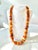 Vintage Butterscotch Amber Beaded Necklace With Goldtone Spacers For Sale - Image 4 of 4