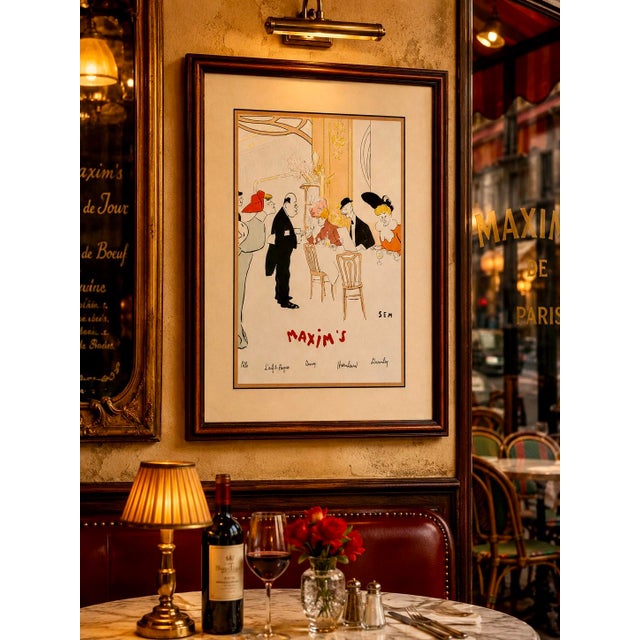 1950s Chez Maxim’s Paris Sem Panoramic Menu Lithograph For Sale - Image 14 of 15