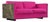 Adrian Pearsall Craft Associates Pink Paul Evans Style Brutalist Loveseat Sofa For Sale