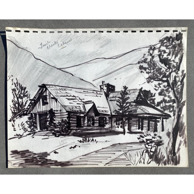1950s Trail Creek Cabin Sun Valley Idaho Painting Chairish