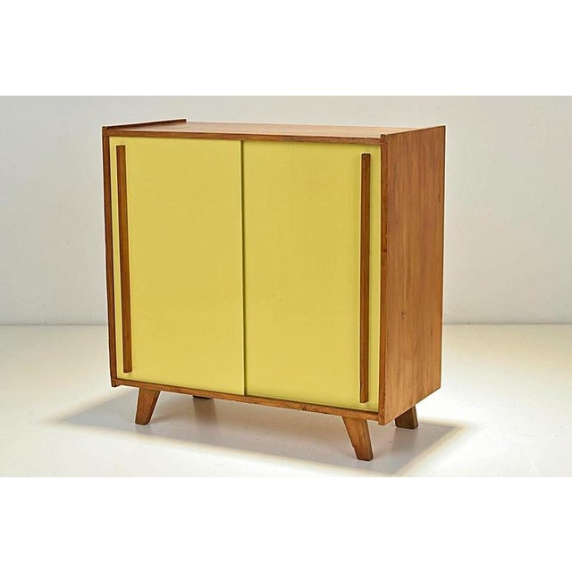 Small Yellow Pavatex Sideboard attributed to Stella Möbel, Switzerland, 1950s For Sale - Image 13 of 13