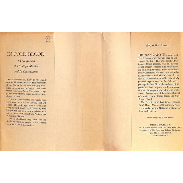 "In Cold Blood" Book 1965 Capote, Truman For Sale In New York - Image 6 of 6