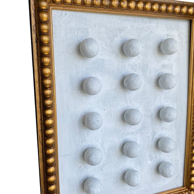 Textured Plaster Wall Art Framed | Minimalist Sculptural Painting | Neutral Abstract | Original Acrylic on Canvas | 13x16 For Sale - Image 4 of 6