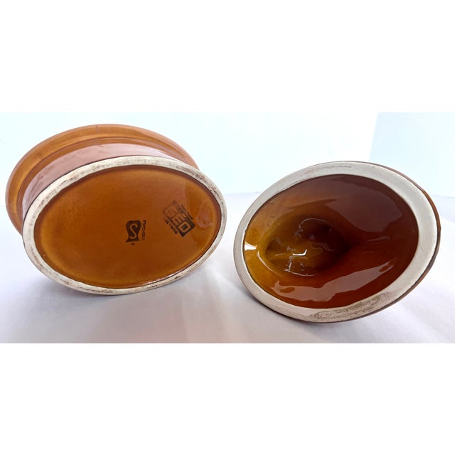 Mid 20th Century Geo French Faience Brown Ceramic Boar Terrine For Sale - Image 14 of 18