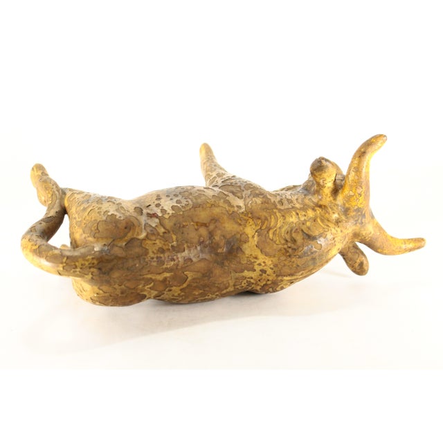 Early 20th C. Earthenware Pottery Bull Figurine Coin Bank, Mexico For Sale - Image 17 of 18