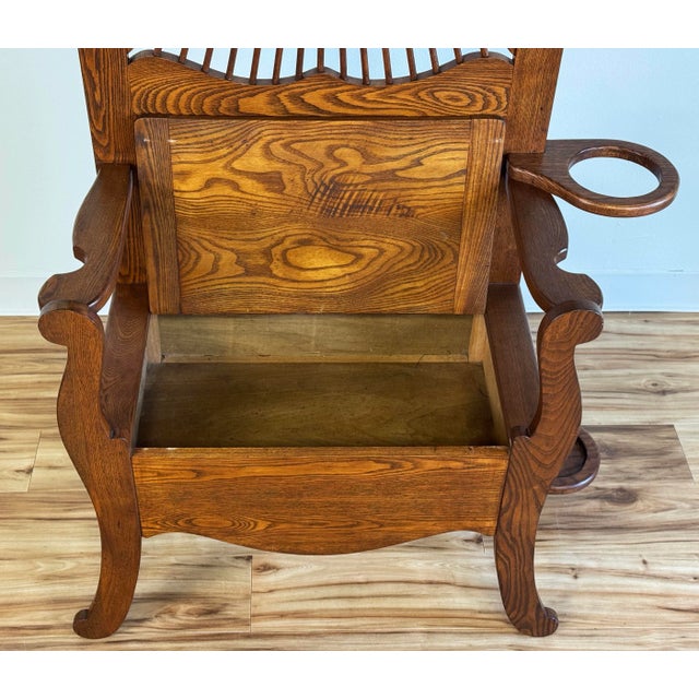 Antique Early 20th C American Oak Hall Tree For Sale - Image 10 of 10
