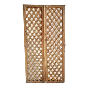 Vintage Mid 20th Century India Lattice Wood Gate