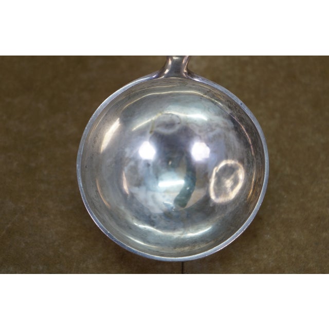 Antique Vienna Austria Josef Zemen 800 Silver Soup Serving Spoon Ladle 176g 12" For Sale - Image 11 of 13