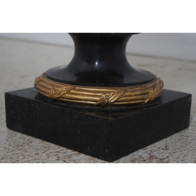 Black Pair Large Monumental Marble Base Candelabras For Sale - Image 8 of 14