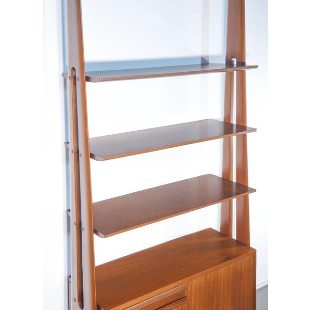 Italian Floor-to-Ceiling Wooden Bookcase, 1970s For Sale - Image 17 of 18