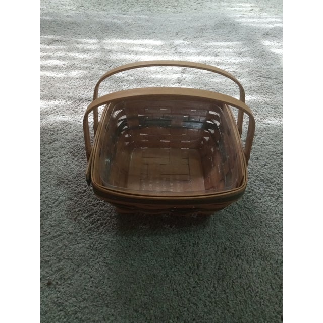 American 1990s Longaberger Berry Basket With a Clear Insert For Sale - Image 3 of 5