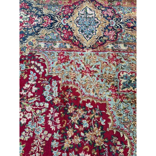 Large Floral Kirman Style Rug, 1930s For Sale - Image 4 of 18
