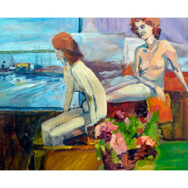 American "Looking Out the Window" - Bay Area Figurative Landscape by Patricia Gren Hayes For Sale - Image 3 of 7