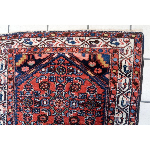 1970s, Handmade Vintage Persian Hamadan Rug 2.4' X 4.1' For Sale - Image 10 of 11