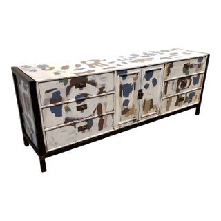 Hand Painted Art Furniture by Lionel Lamy For Sale