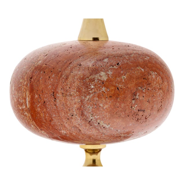 Vintage French Marble Table Lamp by Philippe Barbier For Sale In Austin - Image 6 of 9