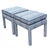 Schumacher Mini Leopard Indoor/Outdoor fabric in Navy makes the perfect performance ottoman. Coordinating navy sunbrella...