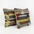 Mid-Century Modern Tribal Turkish Kilim Rug Pillow Cover 19'' X 19'' - Set of Two For Sale - Image 3 of 4