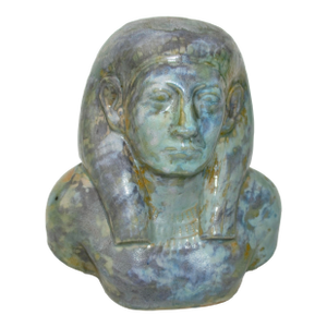 Stoneware Bust of Egyptian Pharoh Circa 1900