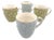 Morris & Co Porcelain Mugs With Blue & Green Classical Floral Vine Motif by William Morris - Set of 4 For Sale