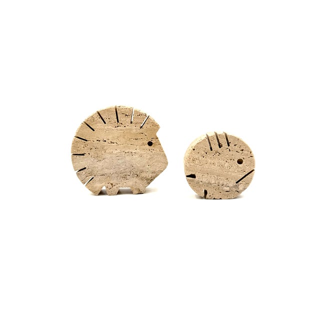Travertine Figures Porcupine and Fish by Fratelli Mannelli, Italy, 1970s, Set of 2 For Sale - Image 11 of 15