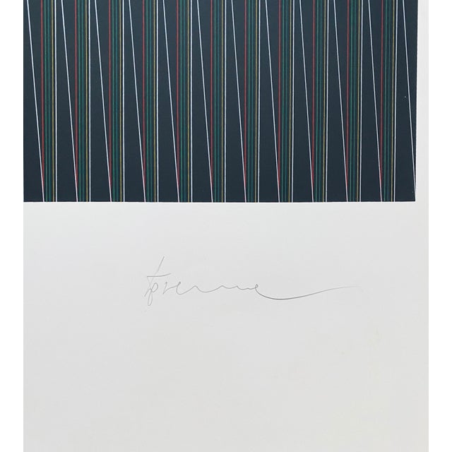 1980s Attilio Taverna, Italian Kinetic Op Art Attilio Taverna Silkscreen Lithograph Print Light Artist, 1981 For Sale - Image 5 of 8