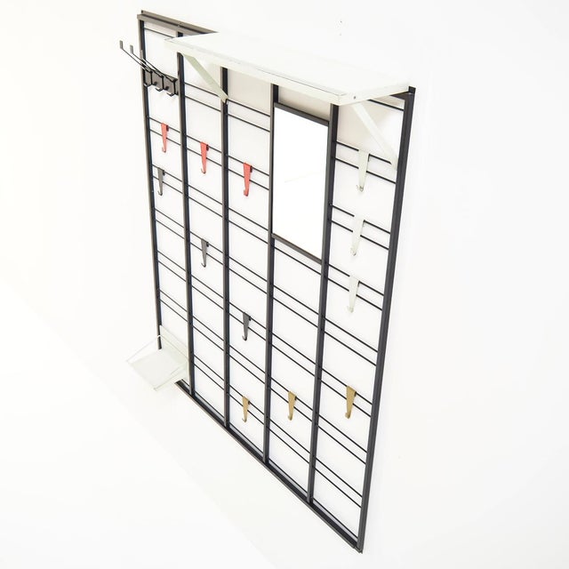 Mid-Century Modern Toonladder Coat Rack by Tjerk Reijenga for Pilastro, 1950s, Set of 17 For Sale - Image 3 of 9