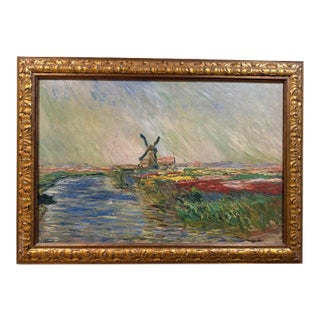 Oversized Claude Monet "The Tulip Field, Holland" Limited Edition Artist-Enhanced Framed Canvas - #731/980 For Sale