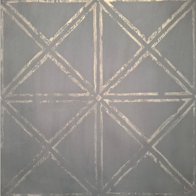 New wallpaper is handmade printed with the use of the wooden printing method on paper-textile runo. The top pattern colour...
