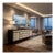 Michael Weiss for Vanguard Two-Tone Credenza — Espresso & Ivory Textured Sideboard With Chrome Ring Pulls For Sale