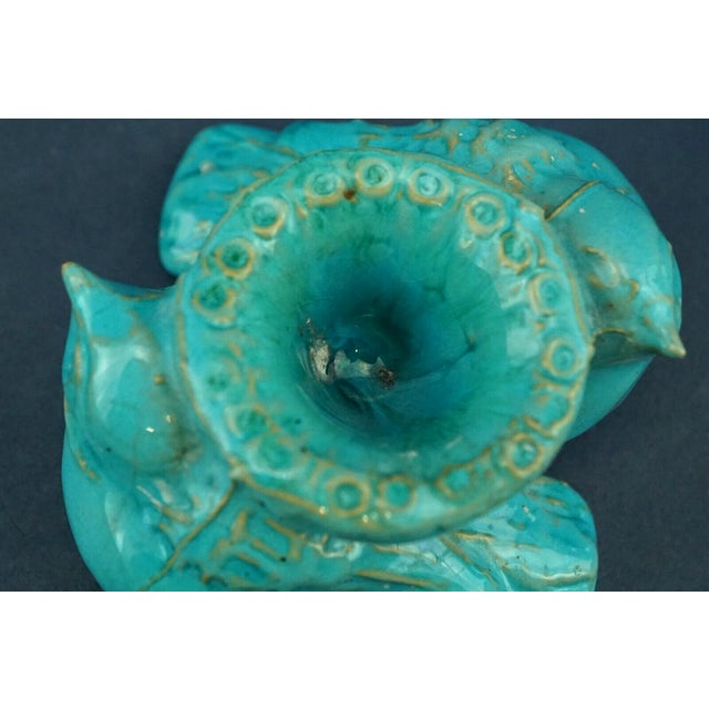 20th Century Majolica Bird Sculpture Candleholders from Domenico Matteucci, Italy, 1940s, Set of 2 For Sale - Image 16 of 18