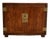 Henredon Mid-Century Hollywood Regency Campaign Oak and Brass Buffet Server or Bar Cabinet For Sale