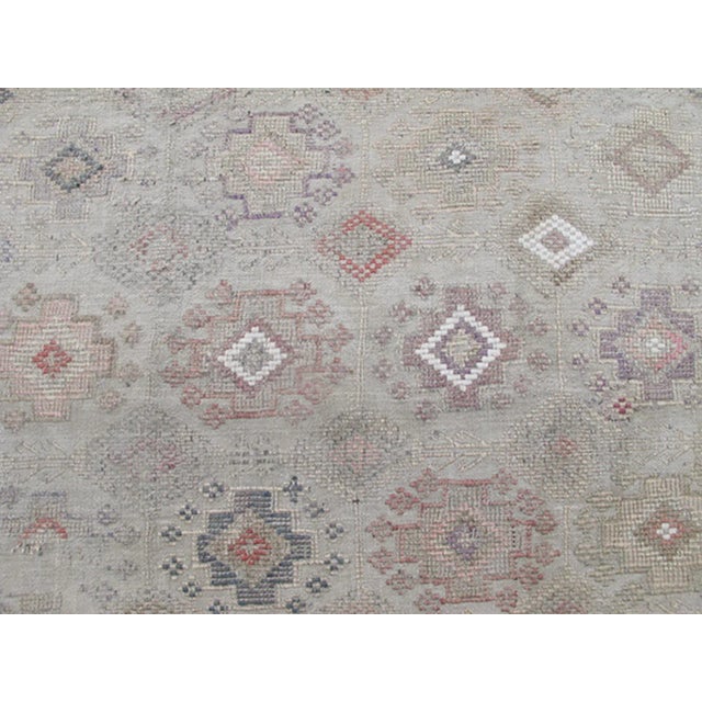 Tribal Mid 20th Century Vintage Turkish Kilim Featuring Muted Colors and All-Over Tribal Motif Design For Sale - Image 3 of 8